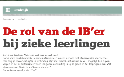 De rol van de IB-er bij zieke leerlingen