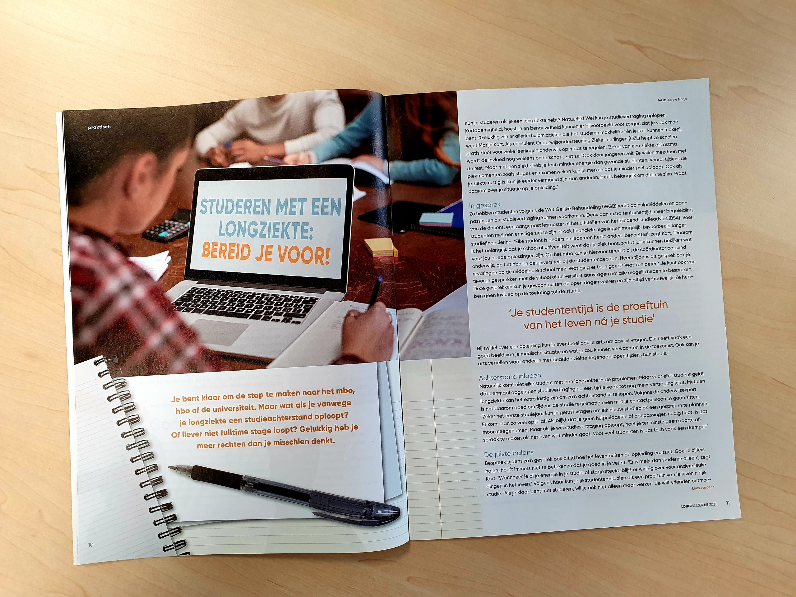 Studeren met een longziekte