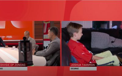 KlasseContact-leerling Joshua was via KlasGenoot aanwezig bij ‘Eredivisie op zondag’