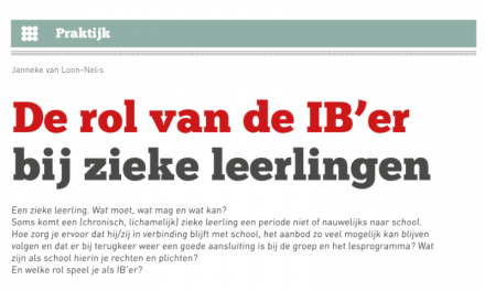 De rol van de IB-er bij zieke leerlingen