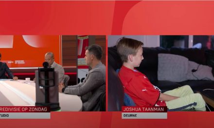 KlasseContact-leerling Joshua was via KlasGenoot aanwezig bij ‘Eredivisie op zondag’